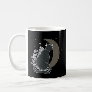 Occult Gothic Witch Magic Black Cat Crescent Moon  Coffee Mug
