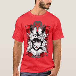 Occult hand sign pentagram Satan T-Shirt