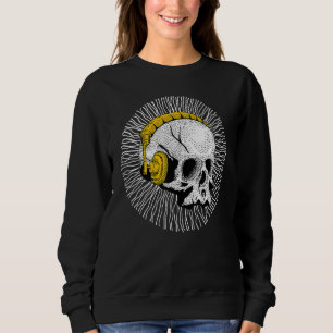 Occult Magic Skull DJ Headphones 2 Sweatshirt