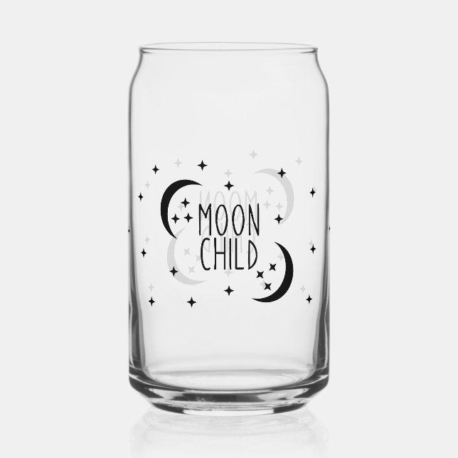 Occult Moon Child Gothic Drinkware Can Glass (Front)