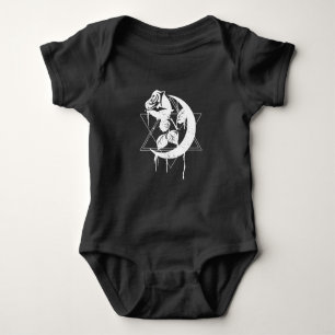 Occult Moon Rose Goth Gothic Baby Bodysuit