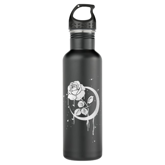 Occult Moon Rose Gothic 710 Ml Water Bottle (Front)