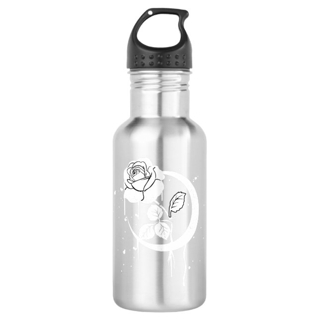 Occult Moon Rose Gothic 710 Ml Water Bottle (Front)
