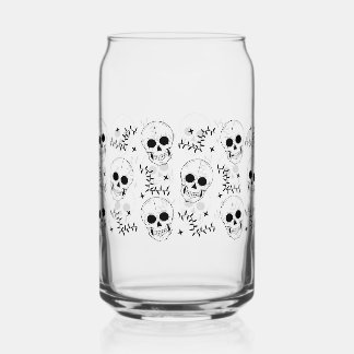 Occult Skull Star Can Glass