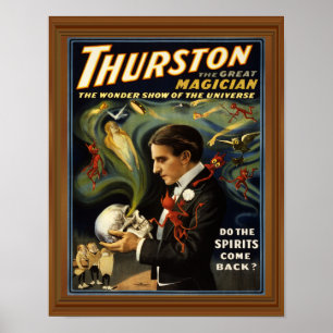 Occult Spirit Medium Thurston Magician Poster
