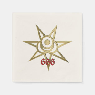 Occult symbol septagram napkin
