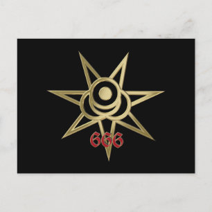 Occult symbol septagram postcard