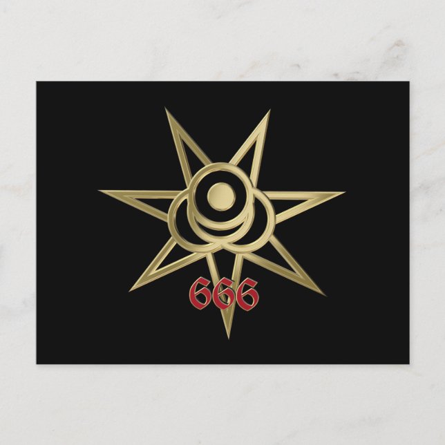 Occult symbol septagram postcard (Front)