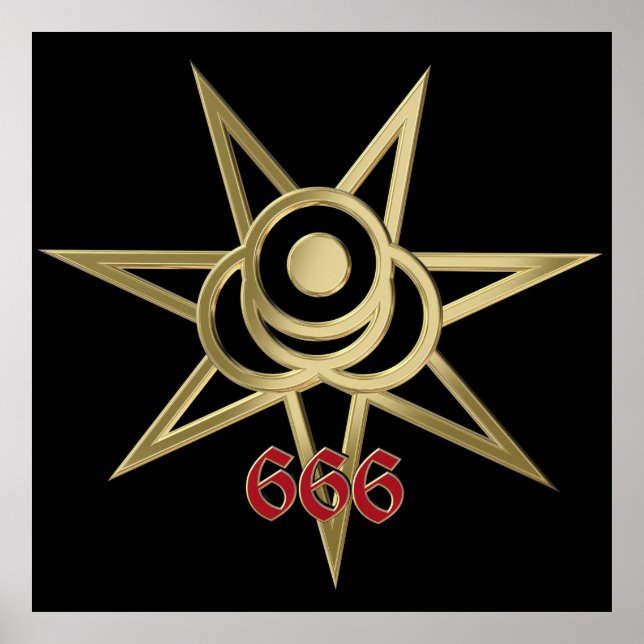 Occult symbol septagram poster (Front)