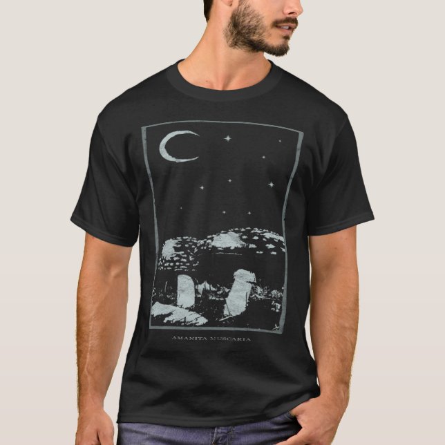 Occult Toadstool Psychoactive Gothic Grunge Tarot  T-Shirt (Front)