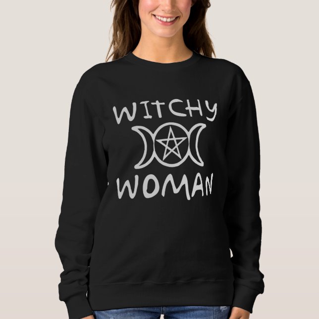 Occult Wicca & Pagan Witchcraft Wiccan Witchy Woma Sweatshirt (Front)