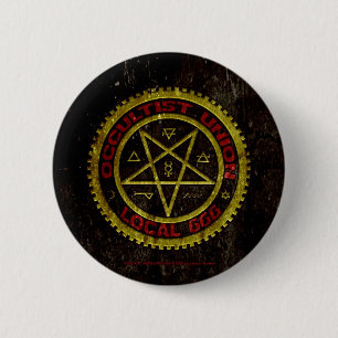 OCCULTIST UNION LOCAL 666 019 6 CM ROUND BADGE