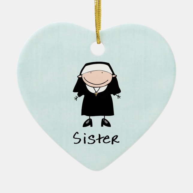 Occupation Nun Religious Vocation  Personalised Ceramic Ornament (Front)