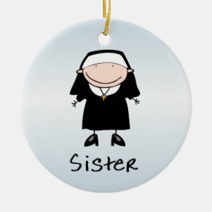 Occupation Nun Religious Vocation  Personalised Ceramic Tree Decoration