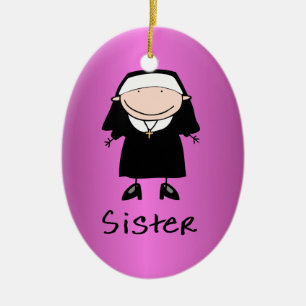 Occupation Nun Religious Vocation  Personalised Ceramic Tree Decoration