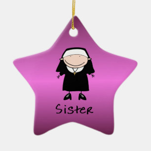 Occupation Nun Religious Vocation  Personalised Ceramic Tree Decoration