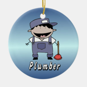 Occupation Plumber Custom Personalised Ceramic Ornament