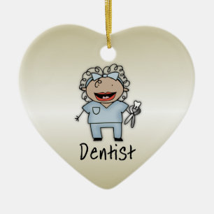 Occupation Woman Dentist Professional Personalised Ceramic Tree Decoration