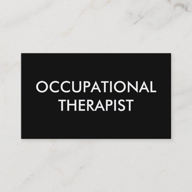 occupational therapist business card (Front)