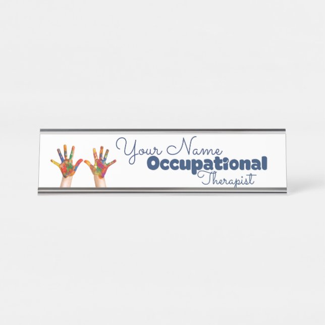 Occupational Therapist Custom Name Plate (Front)