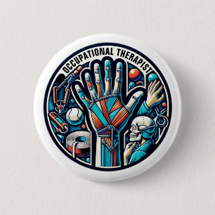 Occupational Therapist Custom Text 6 Cm Round Badge
