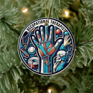 Occupational Therapist Custom Text Ceramic Ornament