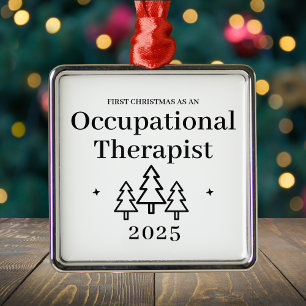 Occupational Therapist First Christmas Metal Ornament
