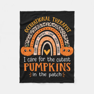 Occupational Therapist Halloween School Occupation Fleece Blanket