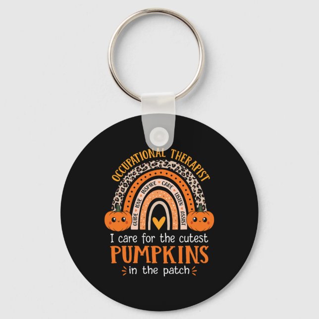 Occupational Therapist Halloween School Occupation Key Ring (Front)