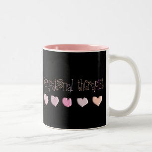 Occupational therapist HEARTS Design Two-Tone Coffee Mug