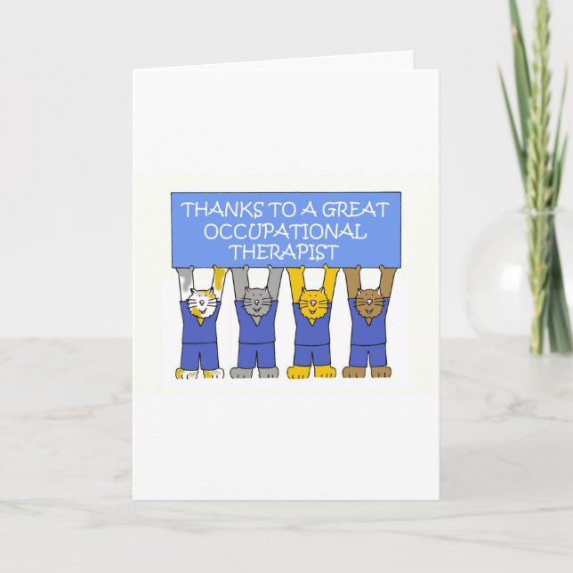 Occupational Therapist Thanks. Thank You Card (Front)