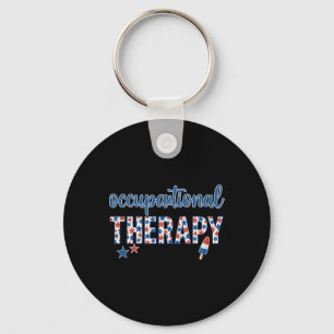 Occupational Therapy 4th Of July Patriotic Ot Red  Key Ring