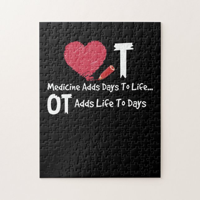 Occupational Therapy Adds Life To Days Heart Medic Jigsaw Puzzle (Vertical)