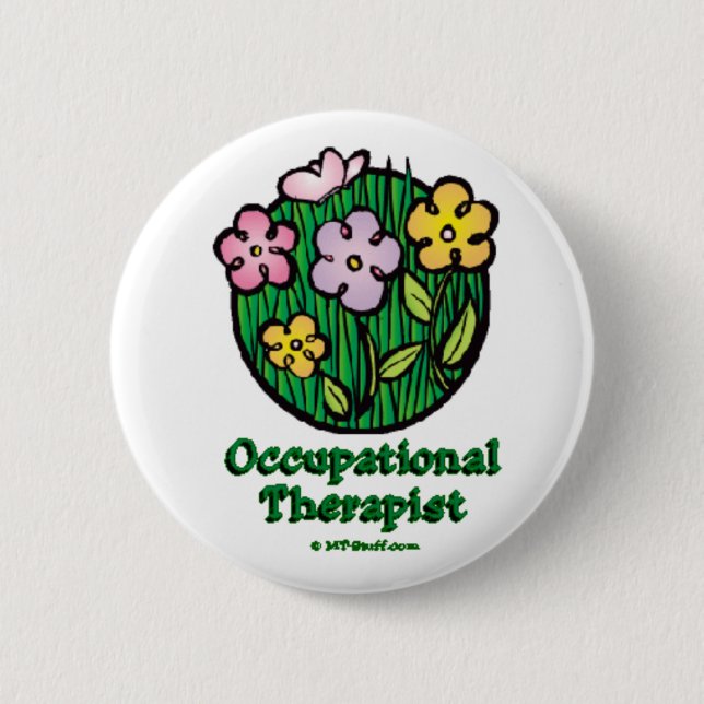 Occupational Therapy Blooms 2 6 Cm Round Badge (Front)