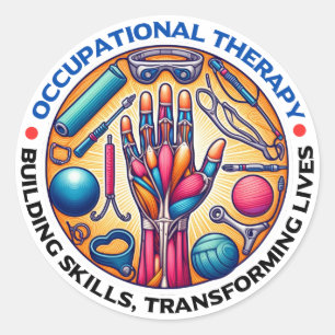 Occupational Therapy Building Skills Classic Round Sticker