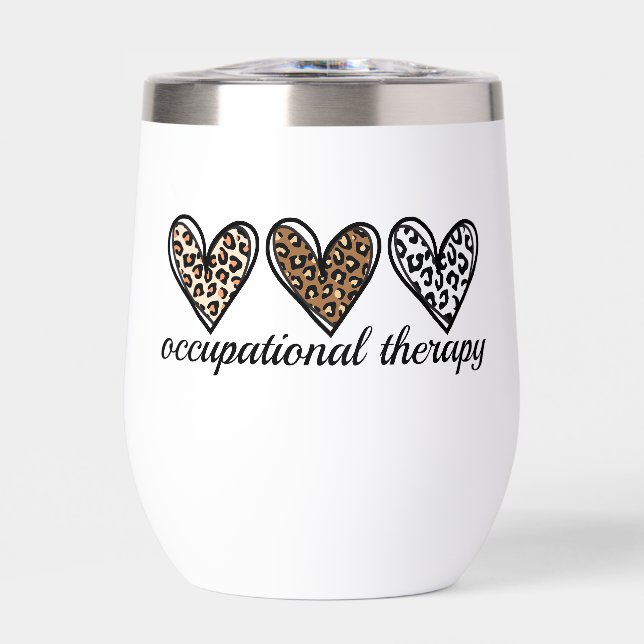 Occupational Therapy Cheetach Print Heart (Front)