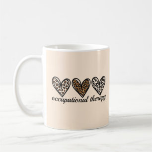 Occupational Therapy Cheetach Print Heart Coffee Mug