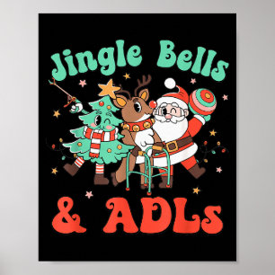 Occupational Therapy Christmas Reindeer Santa Adls Poster