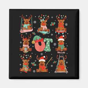 Occupational Therapy Christmas Reindeers Ot Ota Re Magnet