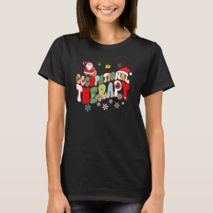 Occupational Therapy Christmas Santa Groovy Funny T-Shirt