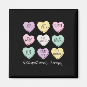 Occupational Therapy Conversation Hearts Valentine Magnet
