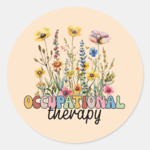 Occupational Therapy COTA Physical Therapist Classic Round Sticker
