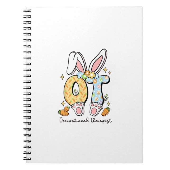Occupational Therapy Easter Bunny OT OTA Spring Ot Notebook (Front)