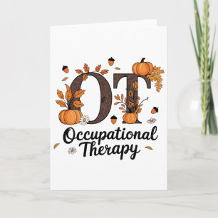 Occupational Therapy Fall Ot Ota Autumn Thanksgivi Card