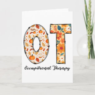 Occupational Therapy Fall Ot Ota Autumn Thanksgivi Card