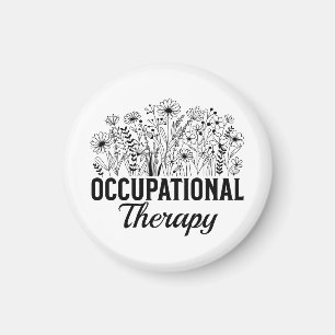 Occupational Therapy Floral Occupational OT Magnet