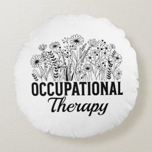 Occupational Therapy Floral Occupational OT Round Cushion