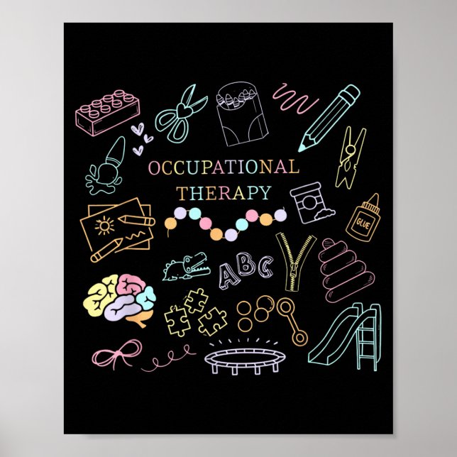 Occupational therapy funny therapy humour design  poster (Front)