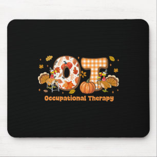Occupational Therapy Groovy Turkey Autumn Thanksgi Mouse Pad
