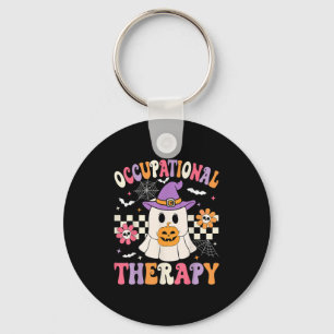 Occupational Therapy Halloween Ot Retro Ghost Ot H Key Ring